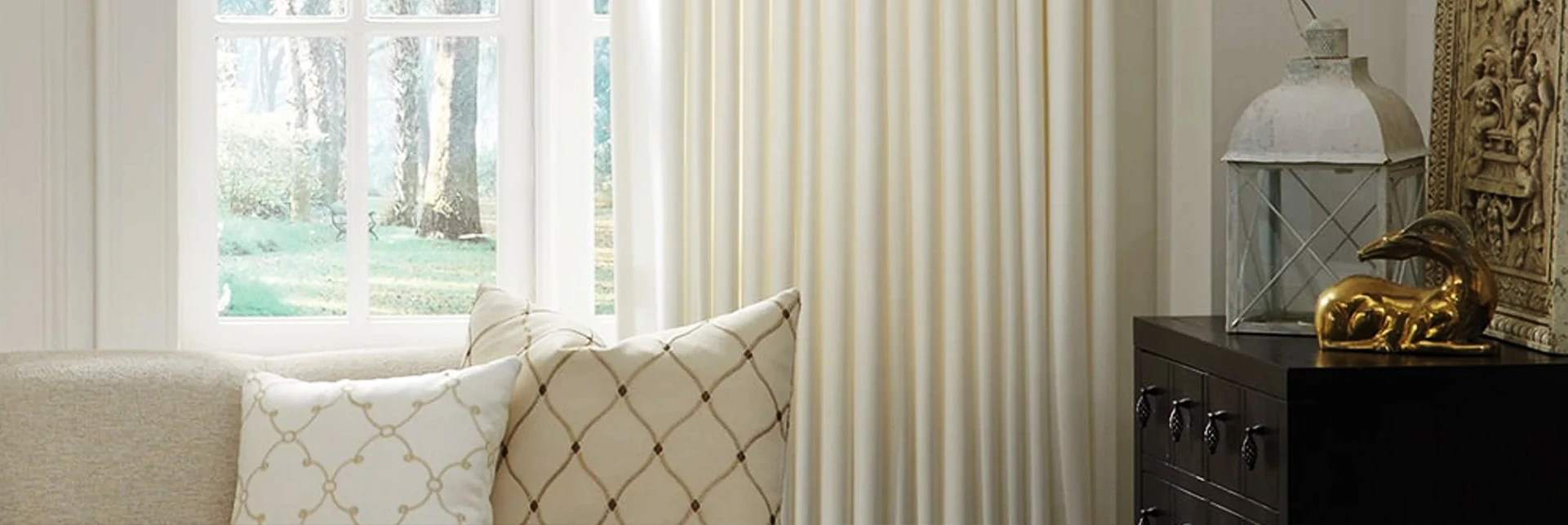 Motorised drapes offering multiple control options for ultimate convenience